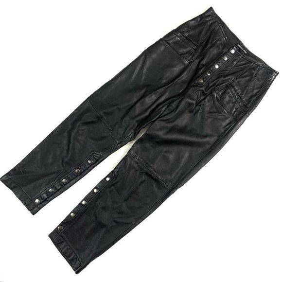 Marissa Webb Pants - MARISSA WEBB Leather Makayla High-rise Cropped Pants